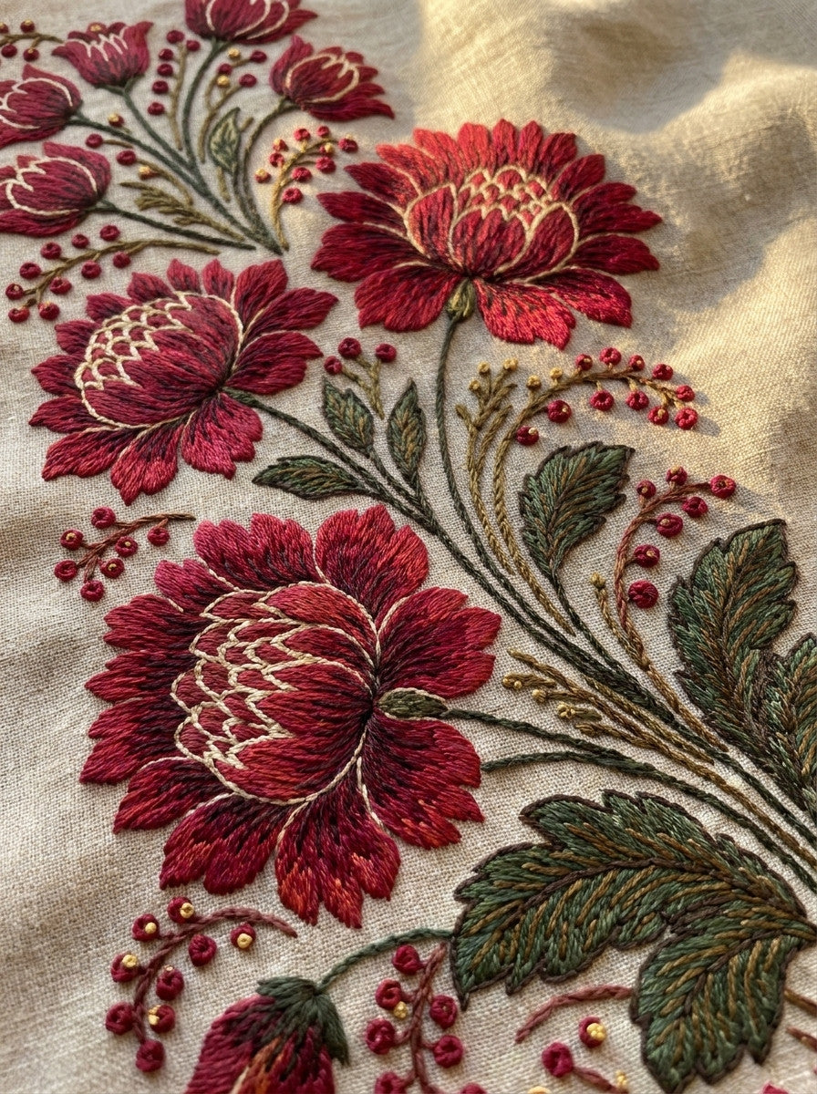 Hungarian Kitchen Towel Border from Hungarian & Slavic Embroidery Motifs Book 3, a digital embroidery design reference for machine embroidery designs, embroidery patterns and border and edge embroidery.