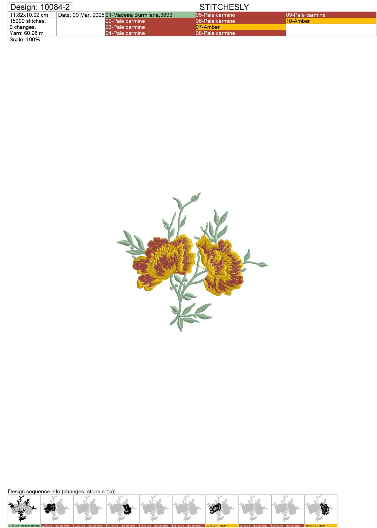 Modern Embroidery Design for Hoop – PES, DST, VP3, HUS | Instant Download Machine Stitch File - 10084