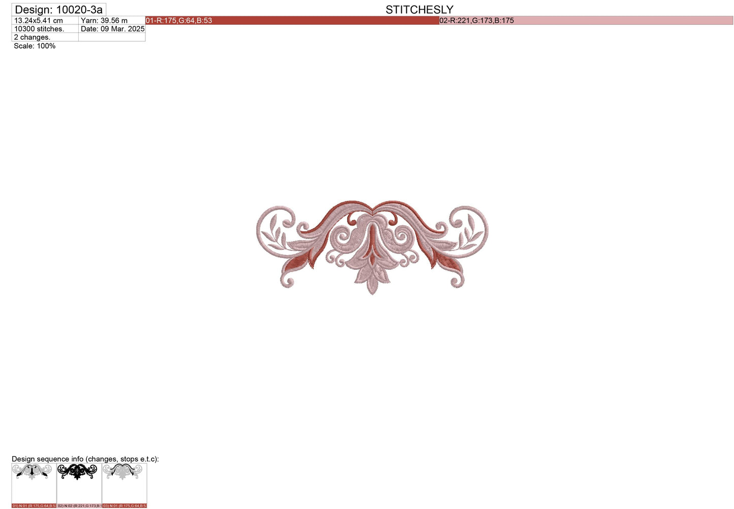 Modern Embroidery Design for Hoop – PES, DST, VP3, HUS | Instant Download Machine Stitch File - 10020