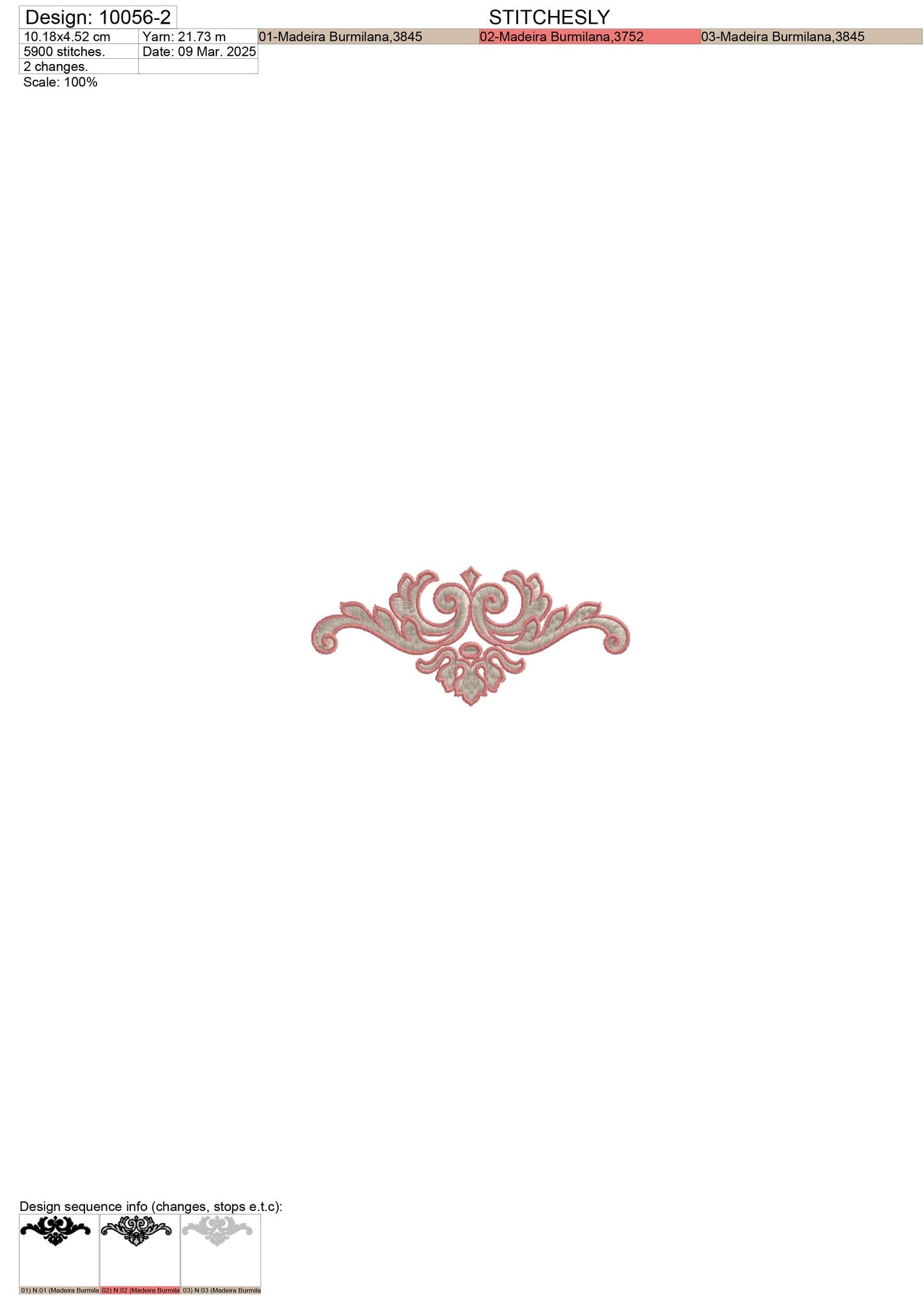 Modern Embroidery Design for Hoop – PES, DST, VP3, HUS | Instant Download Machine Stitch File - 10056