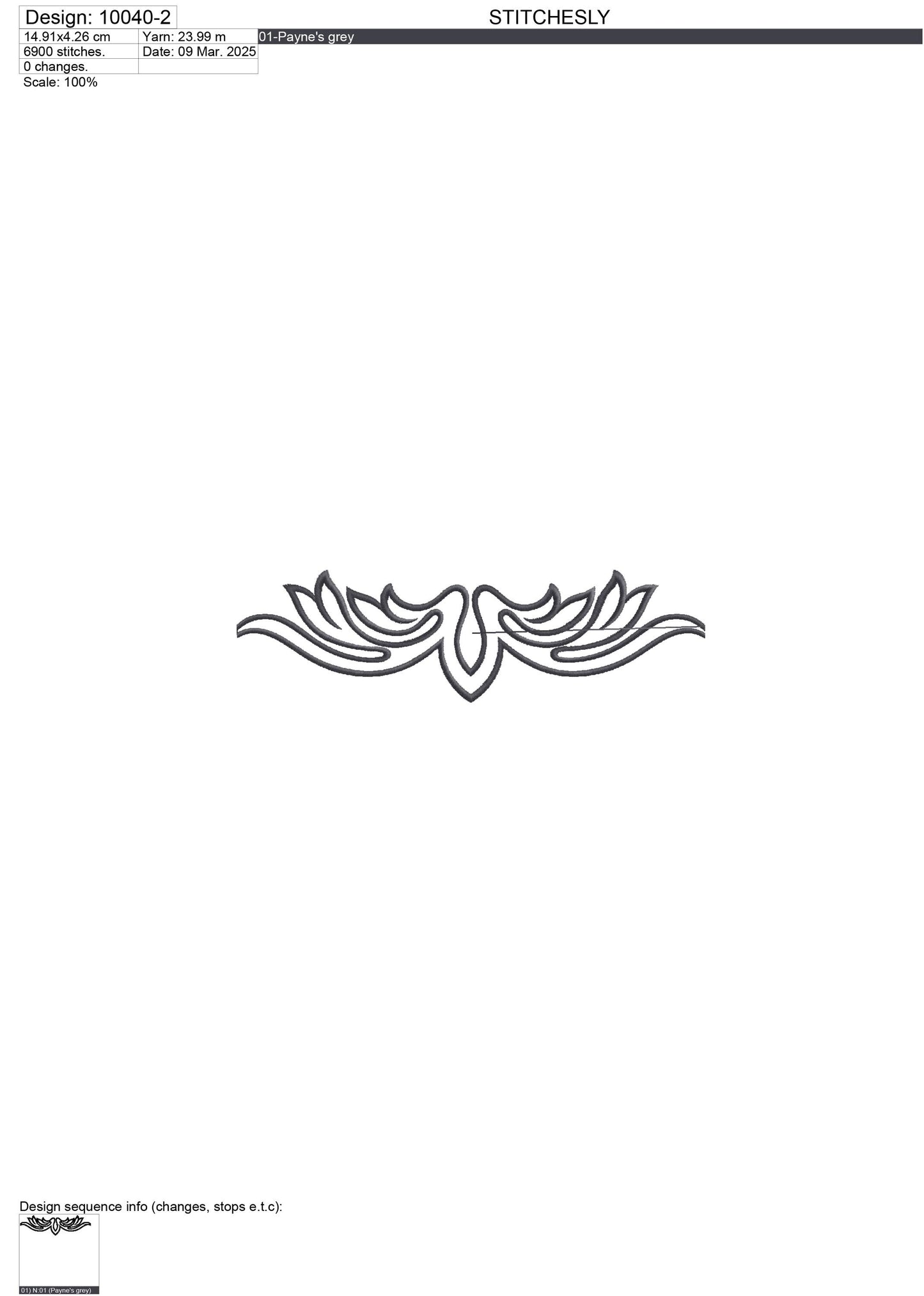 Modern Embroidery Design for Hoop – PES, DST, VP3, HUS | Instant Download Machine Stitch File - 10040