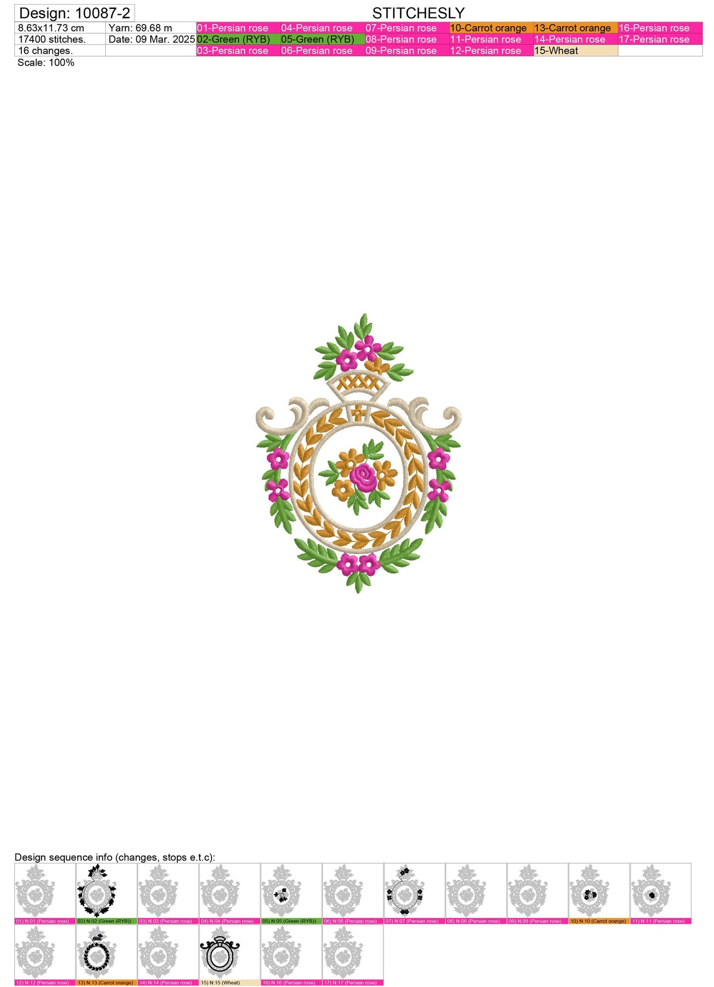Modern Embroidery Design for Hoop – PES, DST, VP3, HUS | Instant Download Machine Stitch File - 10087