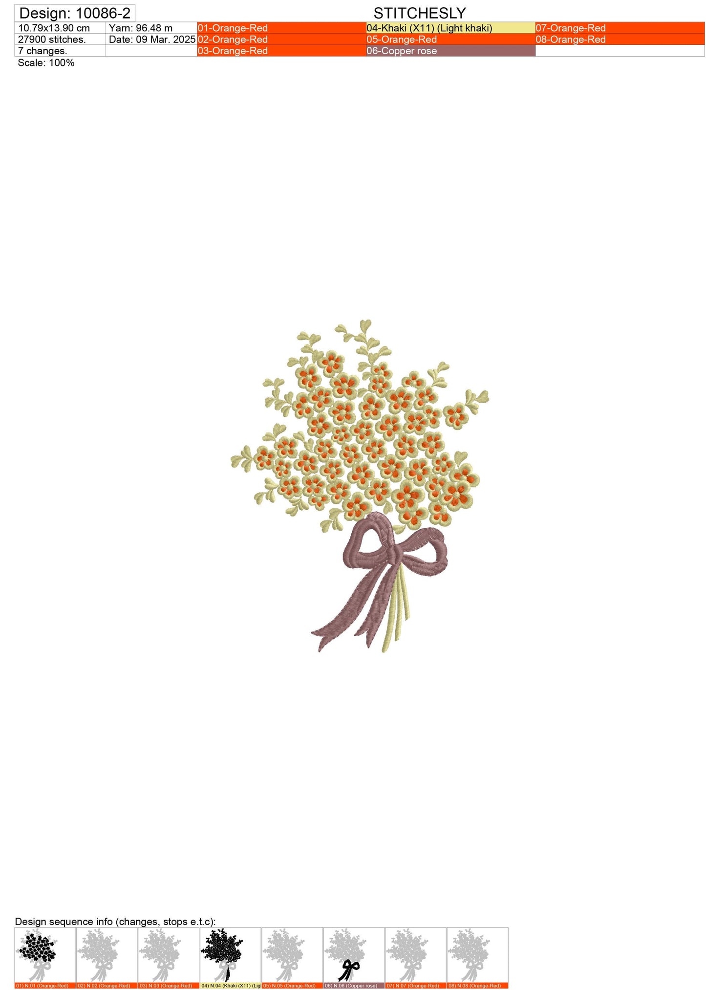 Modern Embroidery Design for Hoop – PES, DST, VP3, HUS | Instant Download Machine Stitch File - 10086