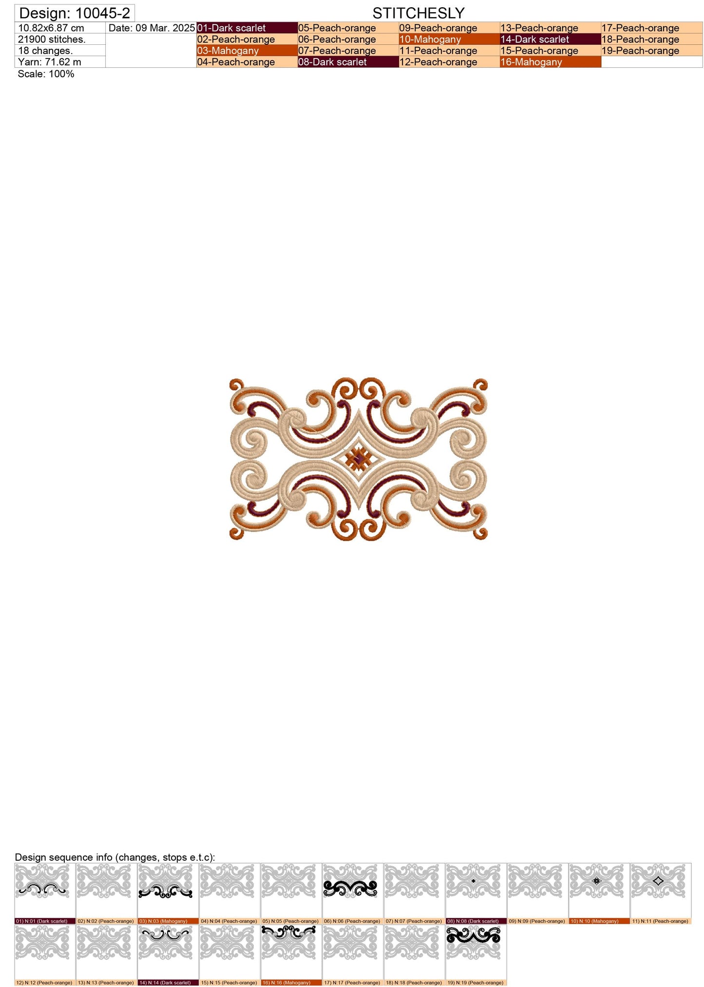 Modern Embroidery Design for Hoop – PES, DST, VP3, HUS | Instant Download Machine Stitch File - 10045