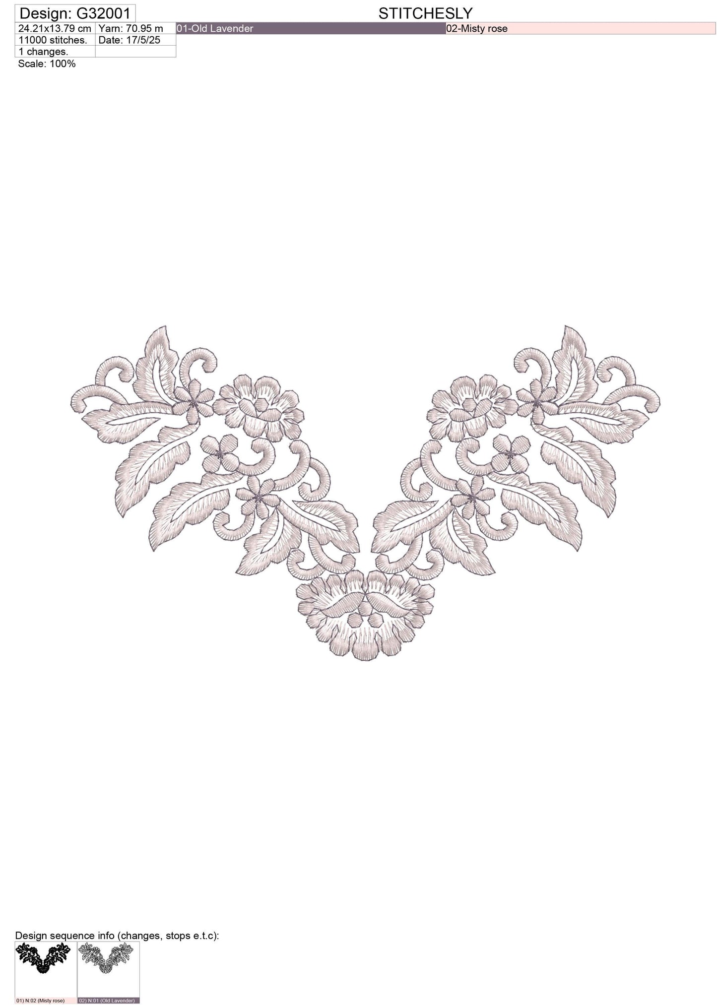 Modern Embroidery Design for Hoop – PES, DST, VP3, HUS | Instant Download Machine Stitch File - G32001
