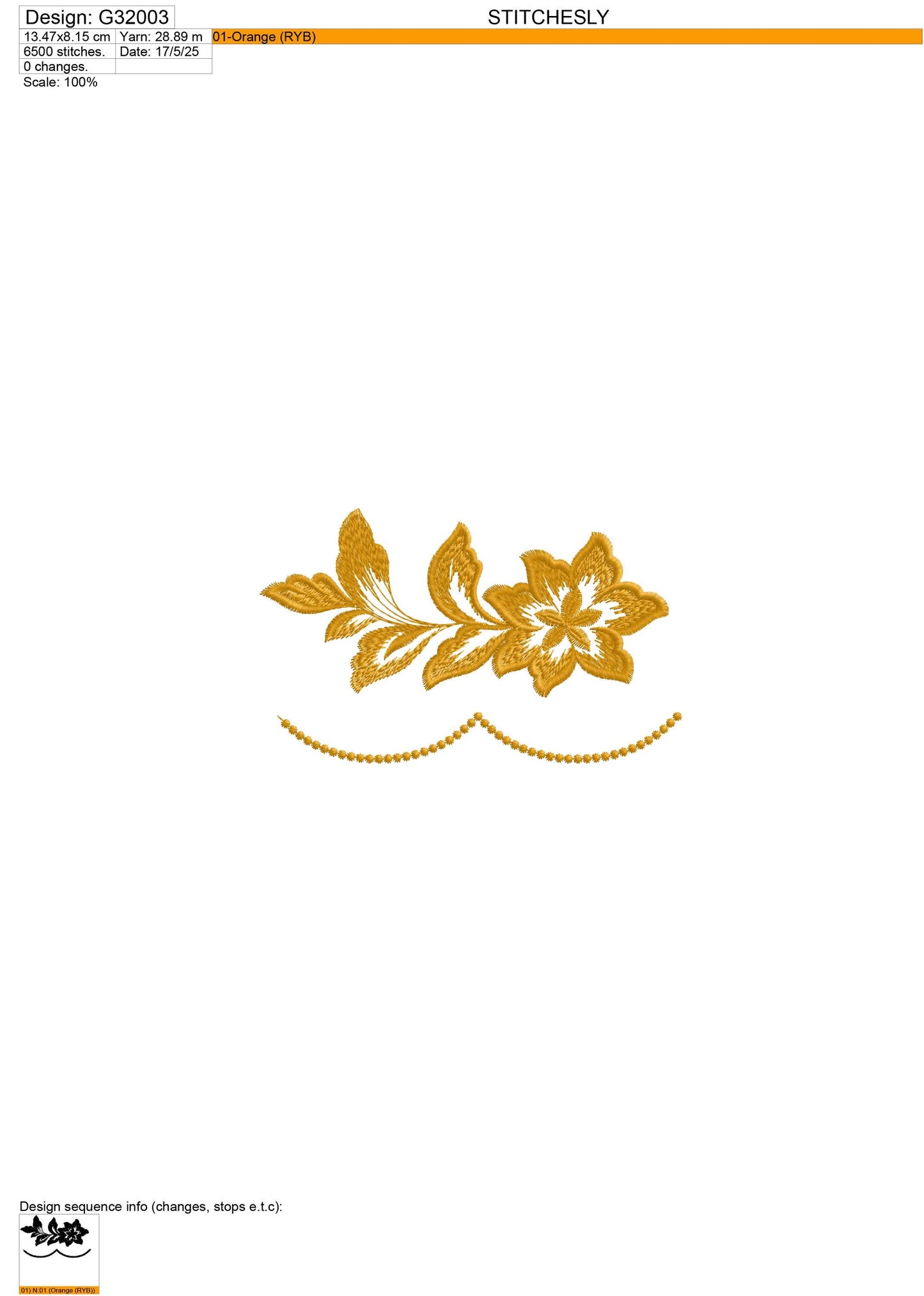 Modern Embroidery Design for Hoop – PES, DST, VP3, HUS | Instant Download Machine Stitch File - G32003