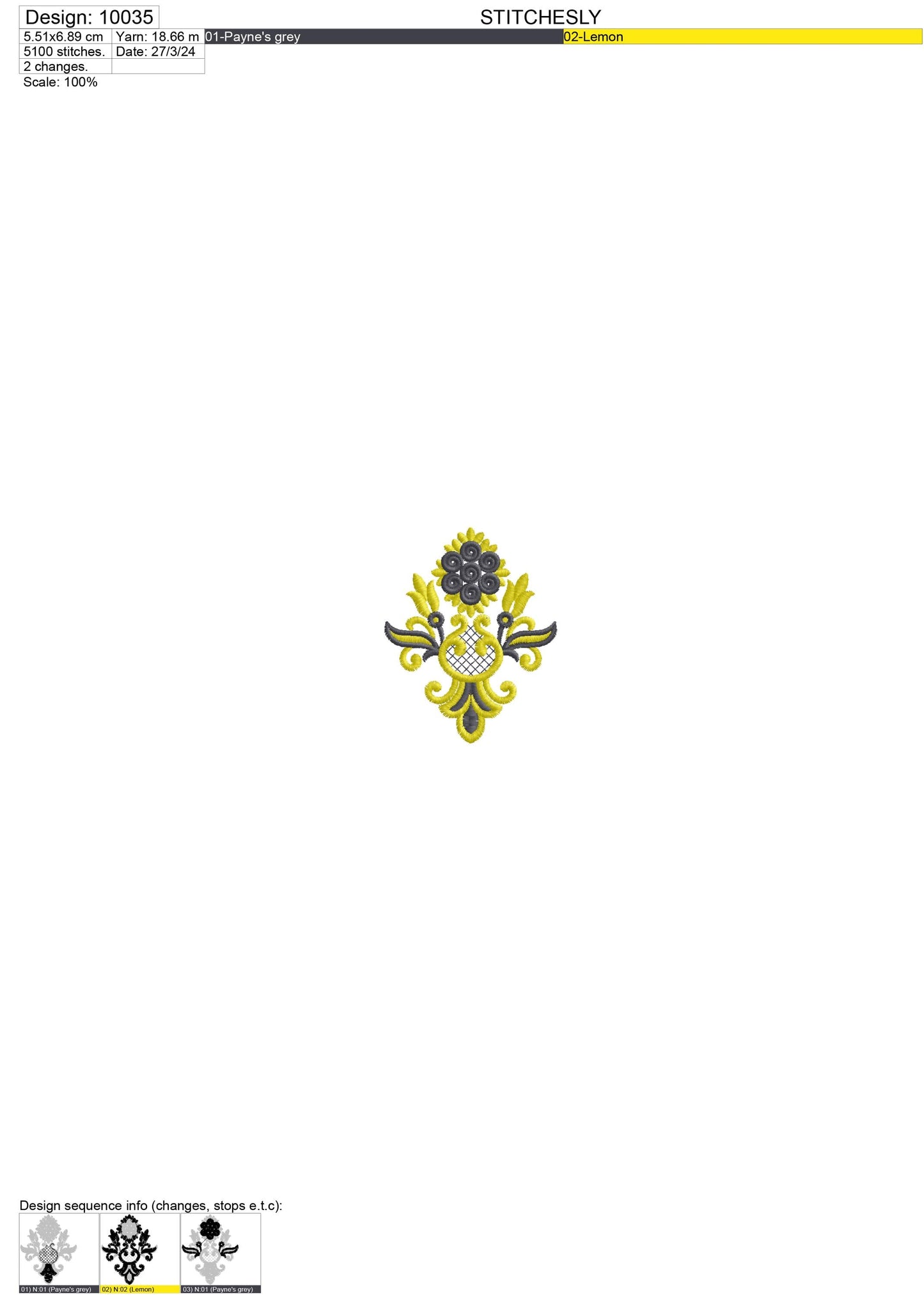 Modern Embroidery Design for Hoop – PES, DST, VP3, HUS | Instant Download Machine Stitch File - 10035