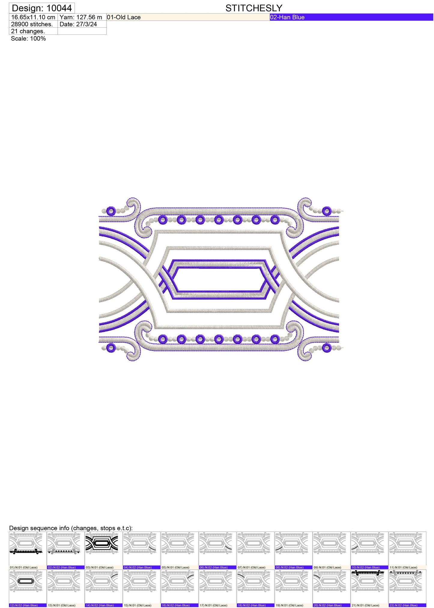 Modern Embroidery Design for Hoop – PES, DST, VP3, HUS | Instant Download Machine Stitch File - 10044