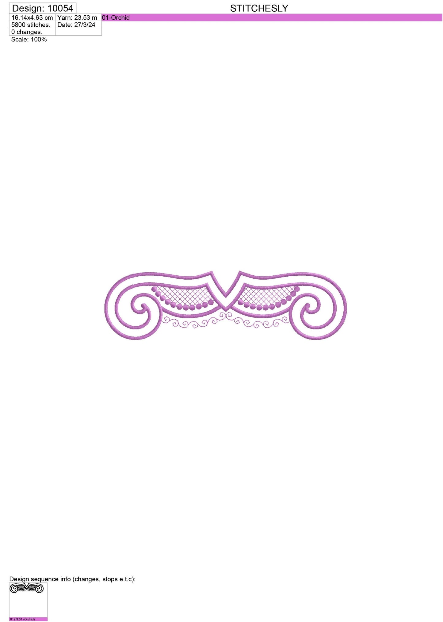 Modern Embroidery Design for Hoop – PES, DST, VP3, HUS | Instant Download Machine Stitch File - 10054