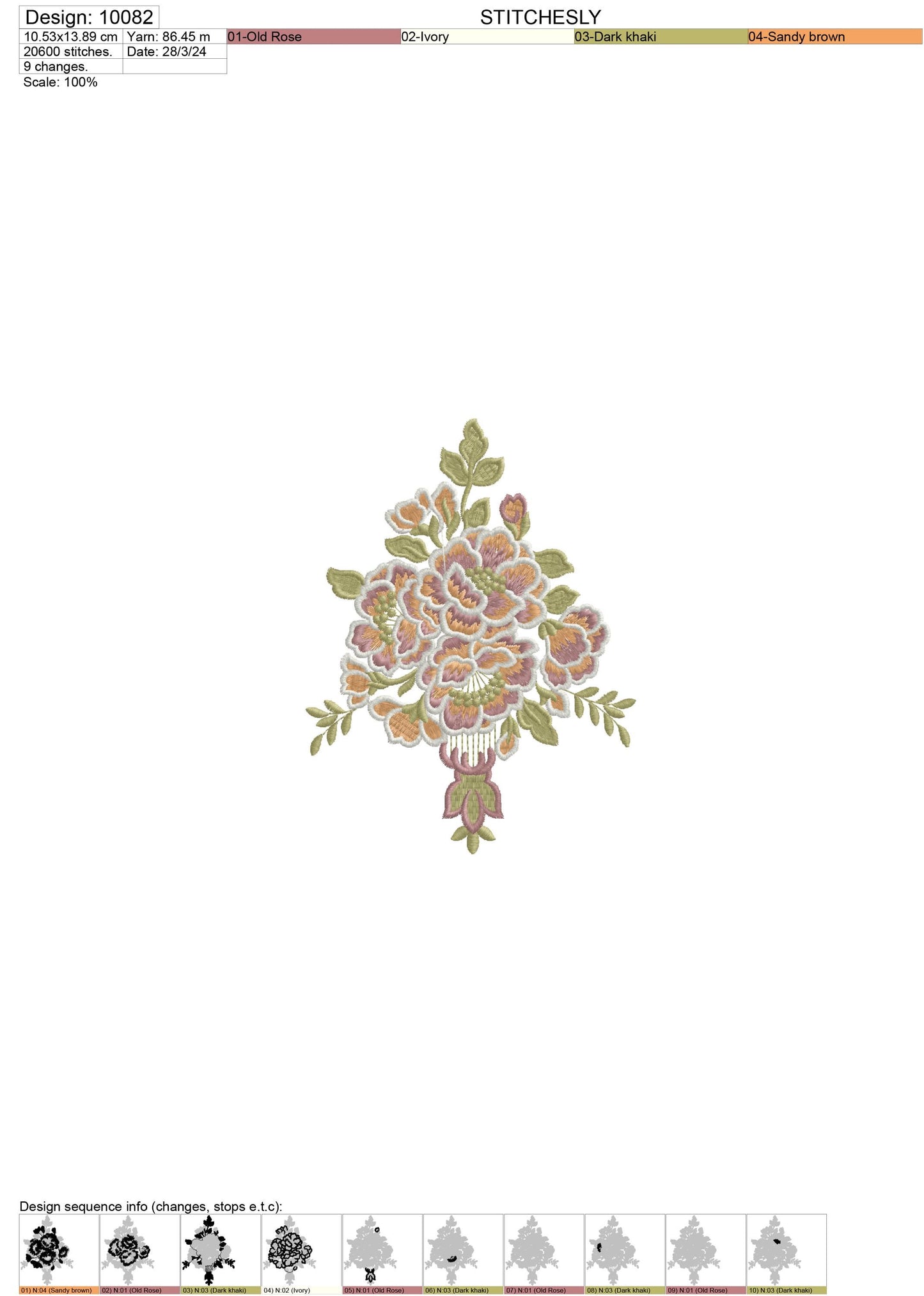 Modern Embroidery Design for Hoop – PES, DST, VP3, HUS | Instant Download Machine Stitch File - 10082