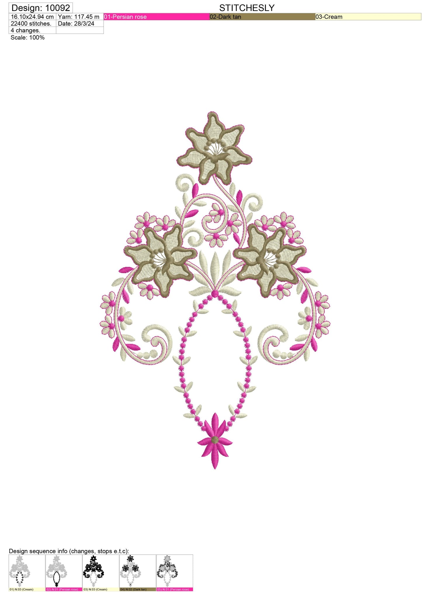 Modern Embroidery Design for Hoop – PES, DST, VP3, HUS | Instant Download Machine Stitch File - 10092