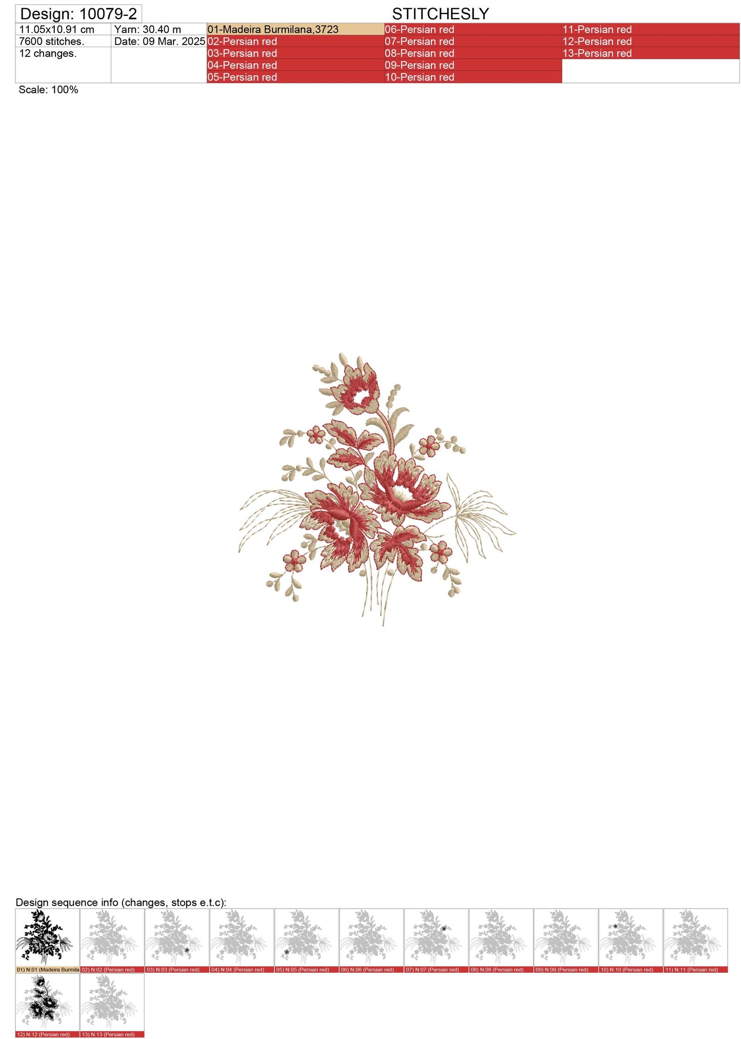 Modern Embroidery Design for Hoop – PES, DST, VP3, HUS | Instant Download Machine Stitch File - 10079