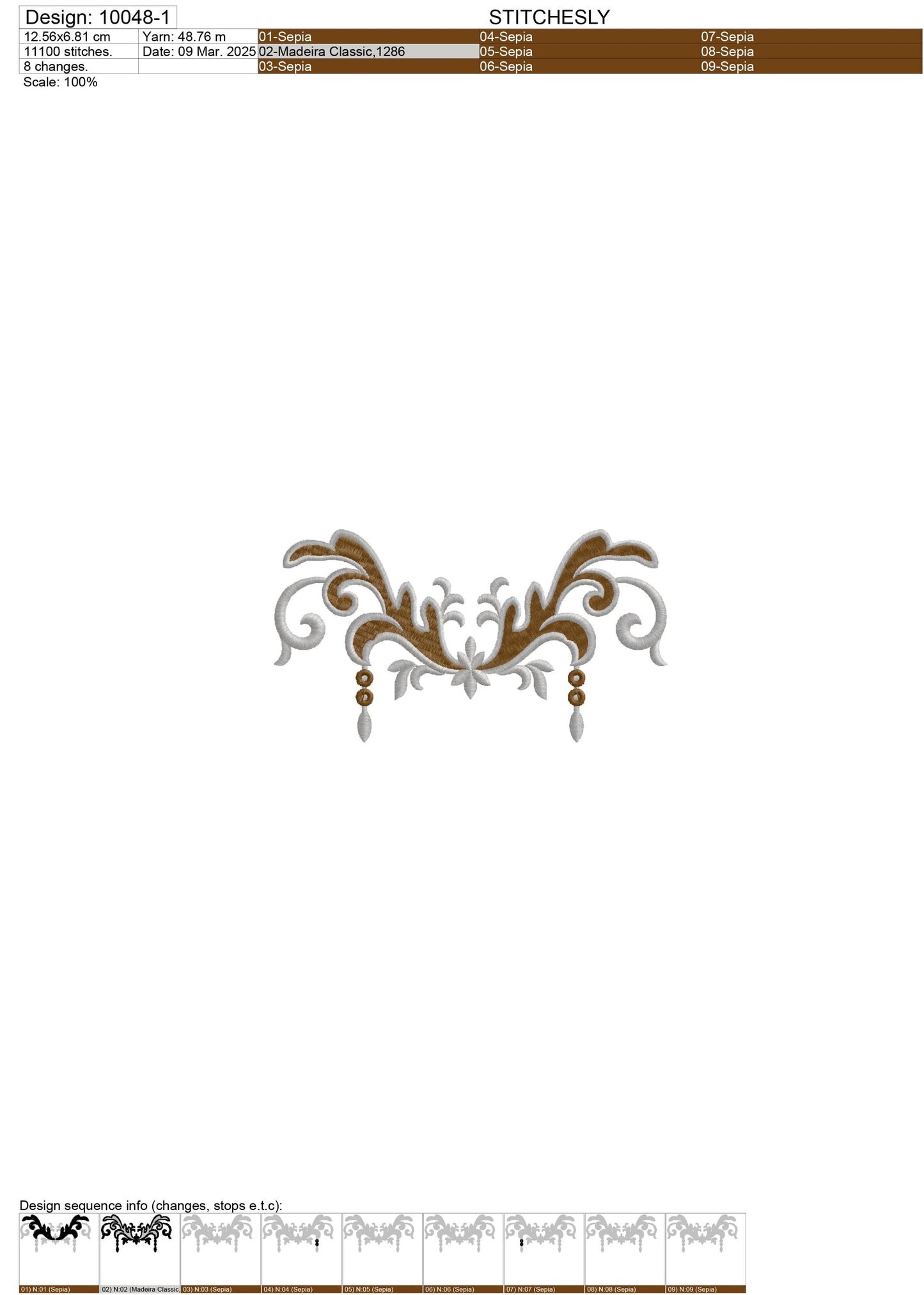 Modern Embroidery Design for Hoop – PES, DST, VP3, HUS | Instant Download Machine Stitch File - 10048