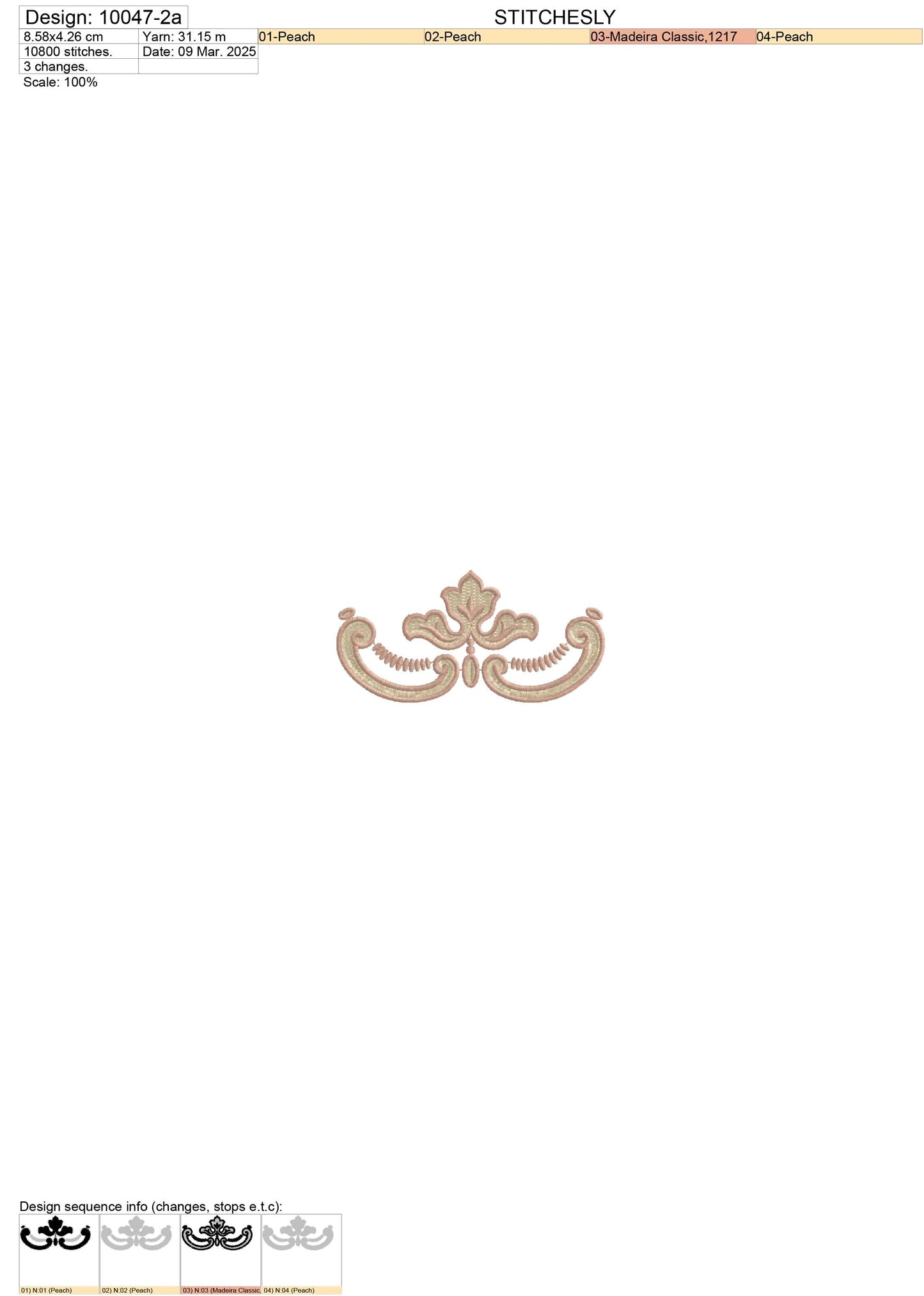 Modern Embroidery Design for Hoop – PES, DST, VP3, HUS | Instant Download Machine Stitch File - 10047
