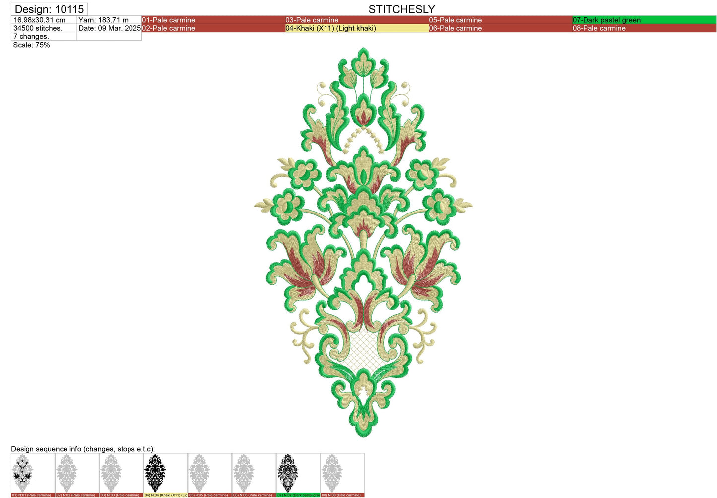 Modern Embroidery Design for Hoop – PES, DST, VP3, HUS | Instant Download Machine Stitch File - 10115
