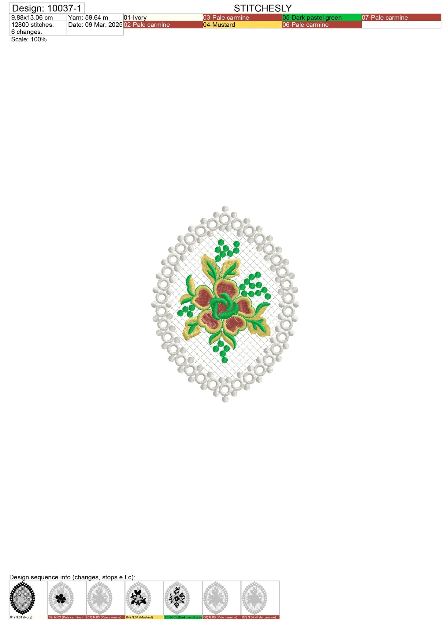 Modern Embroidery Design for Hoop – PES, DST, VP3, HUS | Instant Download Machine Stitch File - 10037
