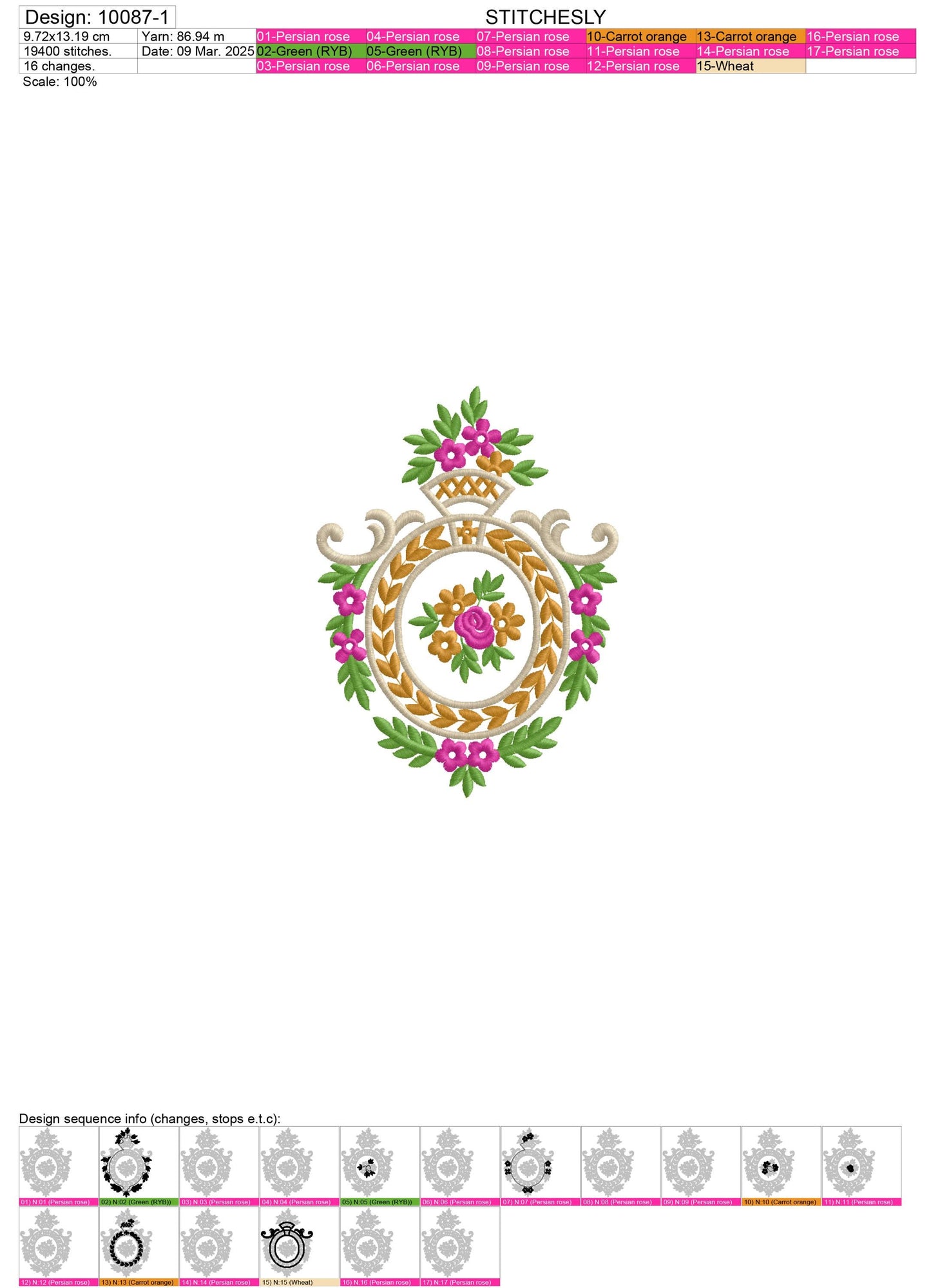 Modern Embroidery Design for Hoop – PES, DST, VP3, HUS | Instant Download Machine Stitch File - 10087