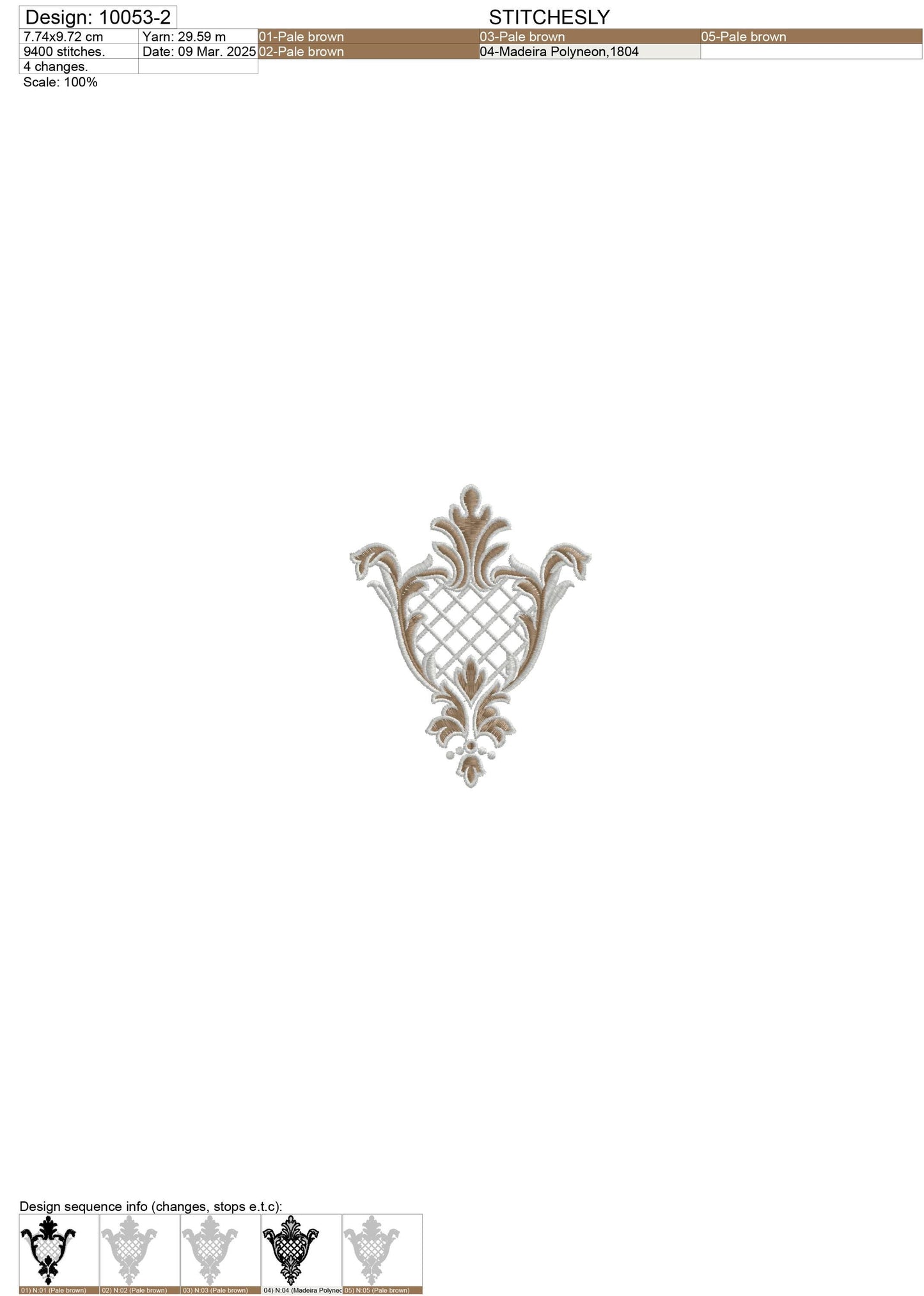 Modern Embroidery Design for Hoop – PES, DST, VP3, HUS | Instant Download Machine Stitch File - 10053