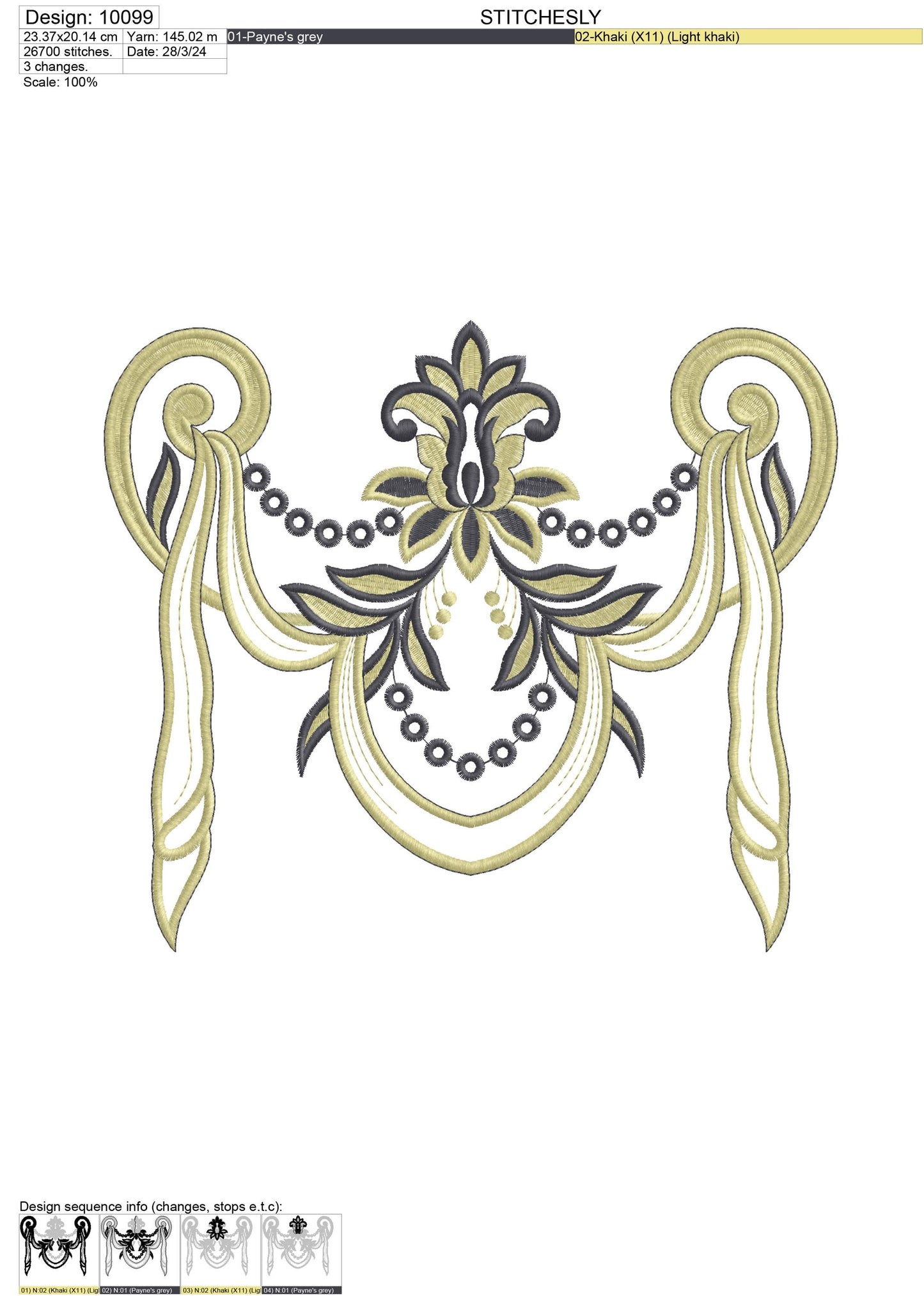 Modern Embroidery Design for Hoop – PES, DST, VP3, HUS | Instant Download Machine Stitch File - 10099