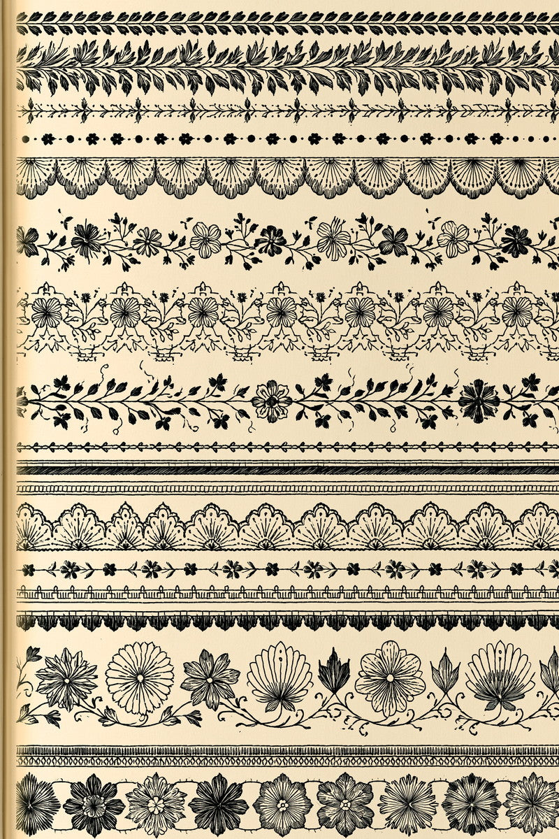 Interchangeable Borders And Repeat Units from Modular & Combine Friendly Embroidery Systems Book 3, a digital embroidery design reference for machine embroidery designs, embroidery patterns and border and edge embroidery.