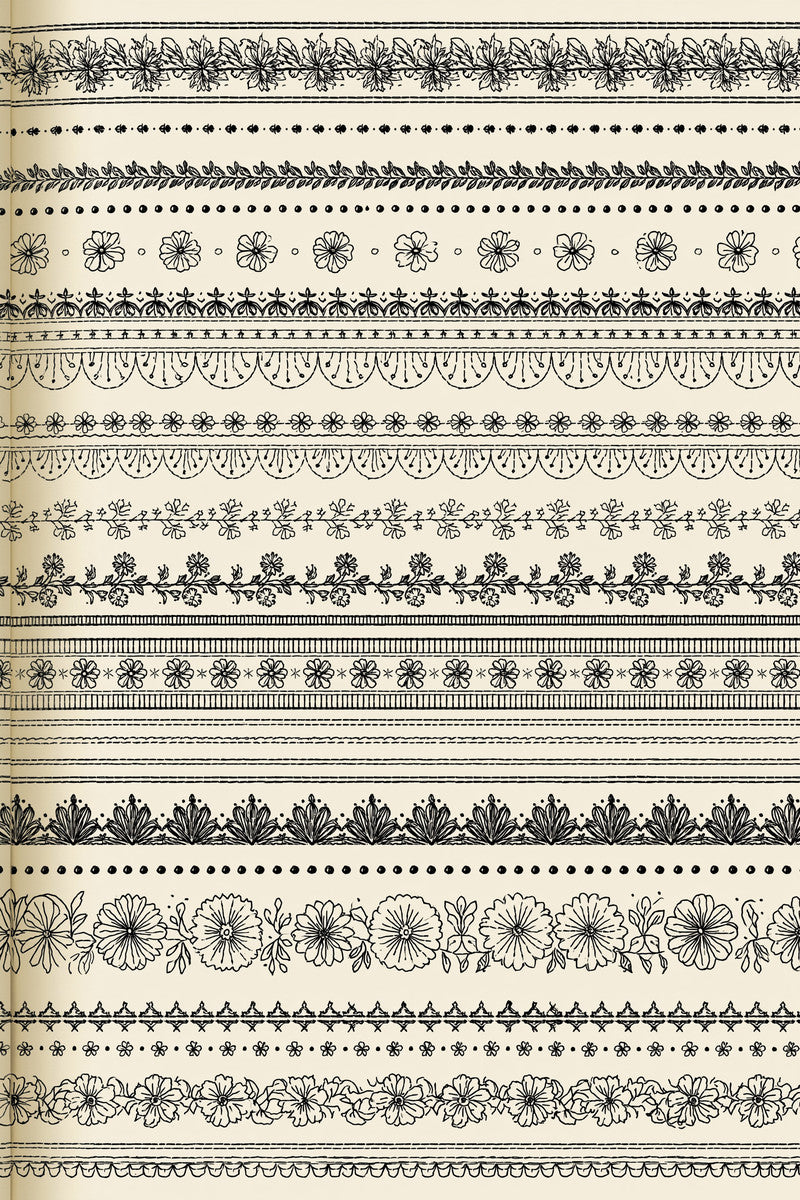 Interchangeable Borders And Repeat Units from Modular & Combine Friendly Embroidery Systems Book 4, a digital embroidery design reference for machine embroidery designs, embroidery patterns and border and edge embroidery.