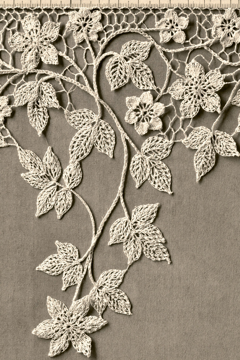 Irish Crochet Vine Border Crochet 02 from Crochet Lace Borders & Edgings Book 2, a digital embroidery design reference for machine embroidery designs, embroidery patterns and border and edge embroidery.