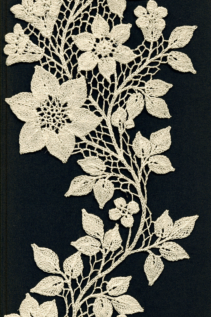 Irish Crochet Vine Border Crochet from Crochet Lace Borders & Edgings Book 3, a digital embroidery design reference for machine embroidery designs, embroidery patterns and border and edge embroidery.