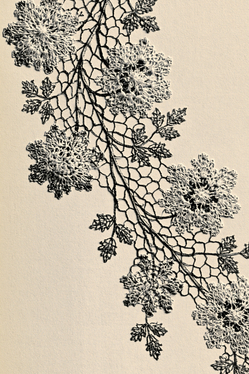 Irish Floral Garland Edge Crochet from Crochet Lace Borders & Edgings Book 4, a digital embroidery design reference for machine embroidery designs, embroidery patterns and border and edge embroidery.