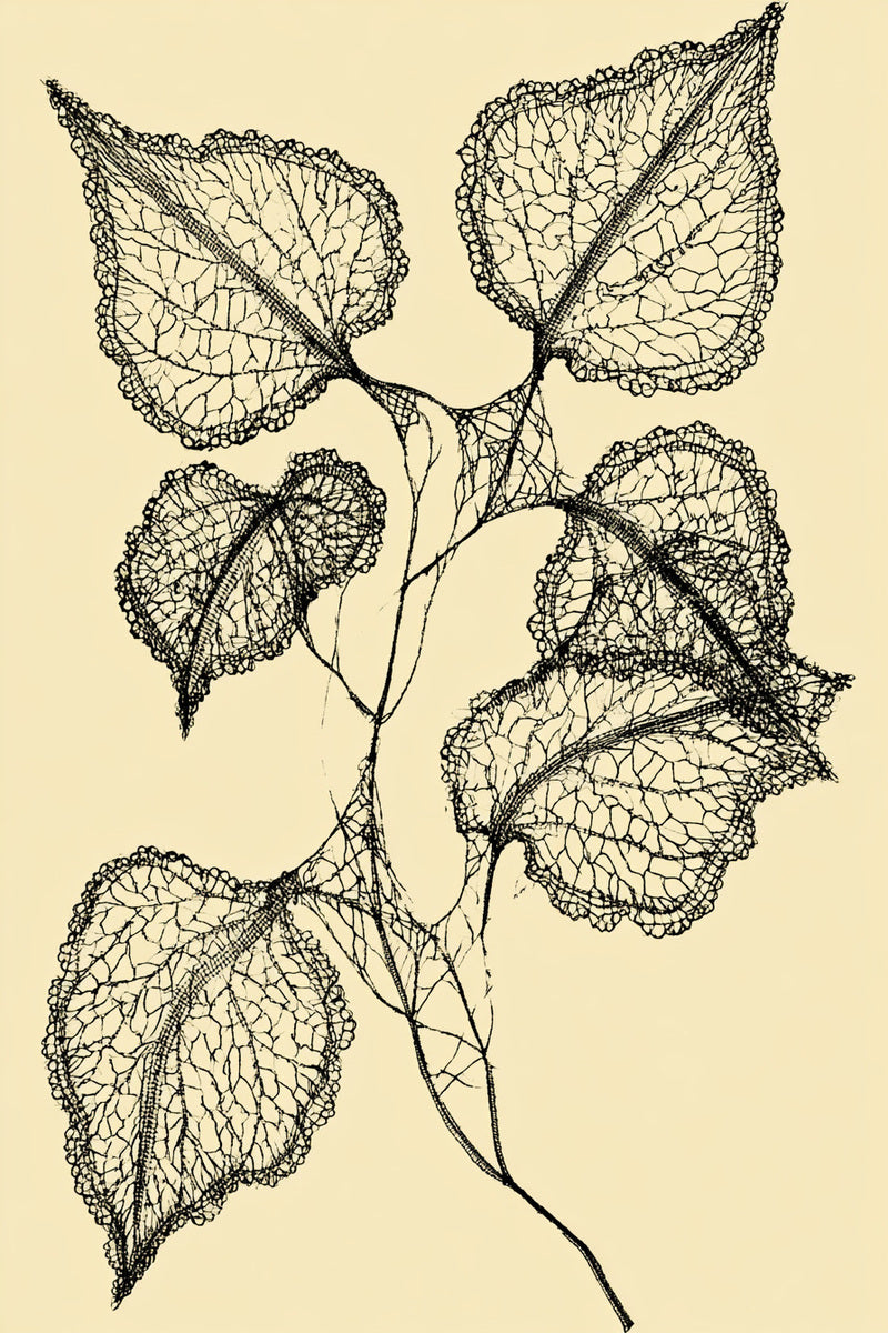 Irish Lace Leaf Spray from Lace Embroidery & Broderie Designs Book 2, a digital embroidery design reference for machine embroidery designs, embroidery patterns and lace and broderie details.