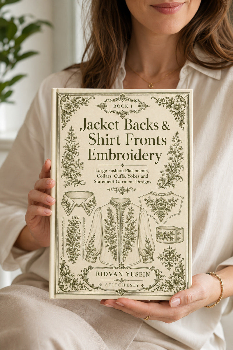 Jacket Backs And Shirt Fronts Embroidery 1 Book 02 from Jacket Backs & Shirt Fronts Embroidery Book 1, a digital embroidery design reference for machine embroidery designs, embroidery patterns and garment placement ideas.