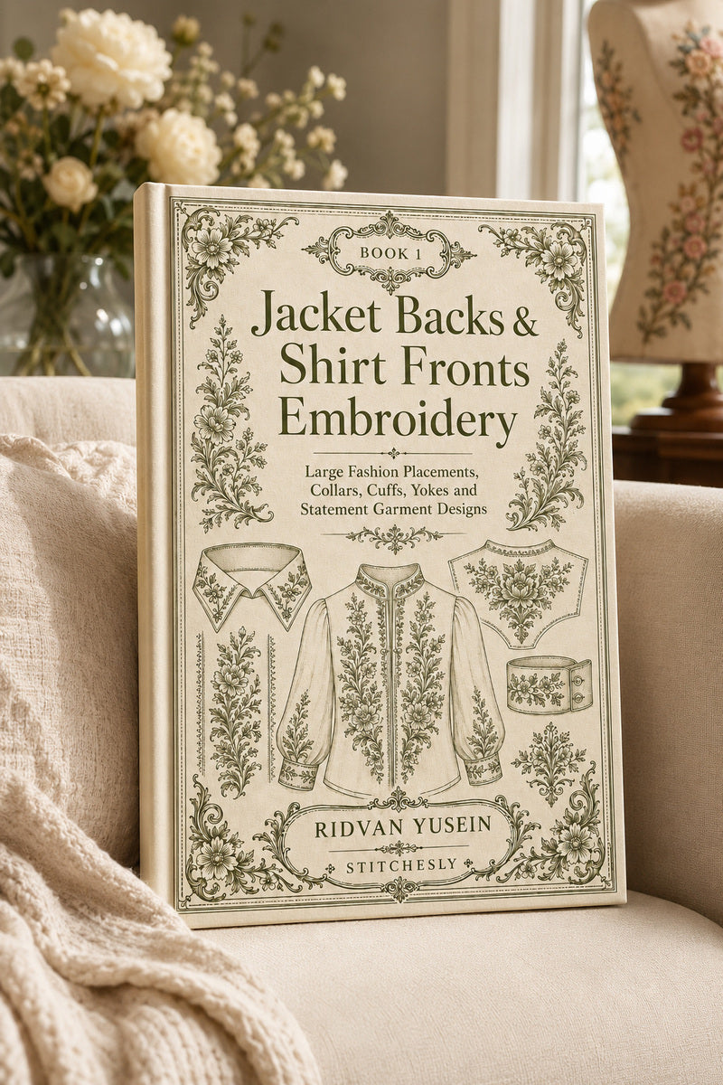 Jacket Backs And Shirt Fronts Embroidery 1 Book 03 from Jacket Backs & Shirt Fronts Embroidery Book 1, a digital embroidery design reference for machine embroidery designs, embroidery patterns and garment placement ideas.