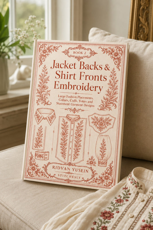 Jacket Backs And Shirt Fronts Embroidery 2 Book 02 from Jacket Backs & Shirt Fronts Embroidery Book 2, a digital embroidery design reference for machine embroidery designs, embroidery patterns and garment placement ideas.