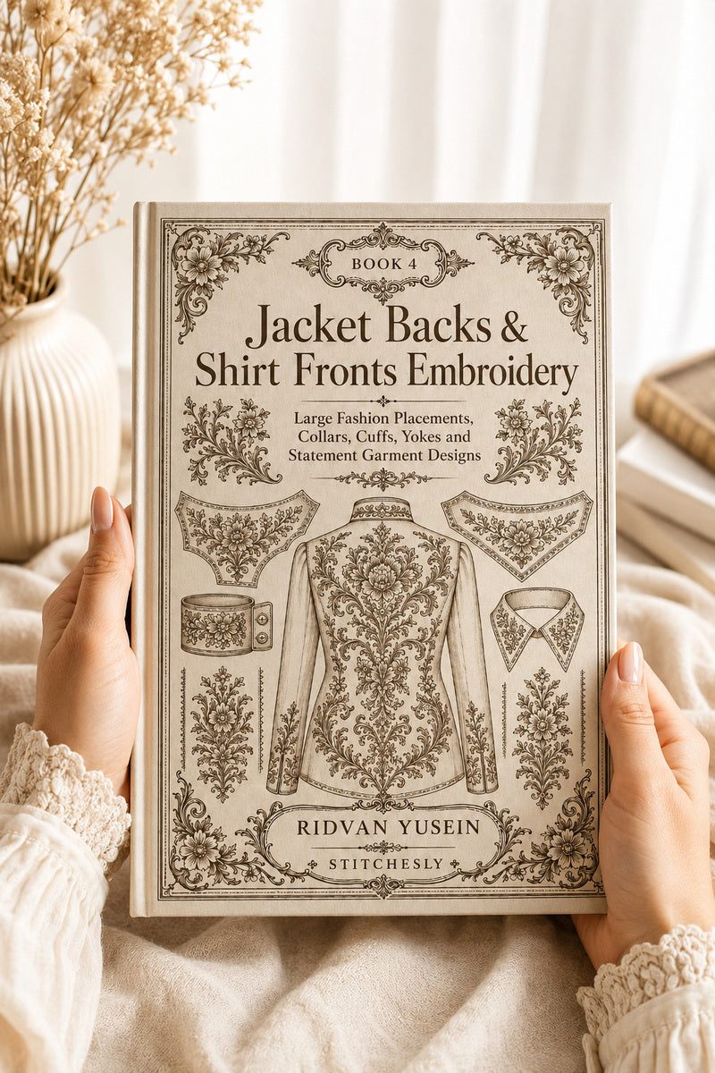 Jacket Backs And Shirt Fronts Embroidery 4 Book 02 from Jacket Backs & Shirt Fronts Embroidery Book 4, a digital embroidery design reference for machine embroidery designs, embroidery patterns and garment placement ideas.