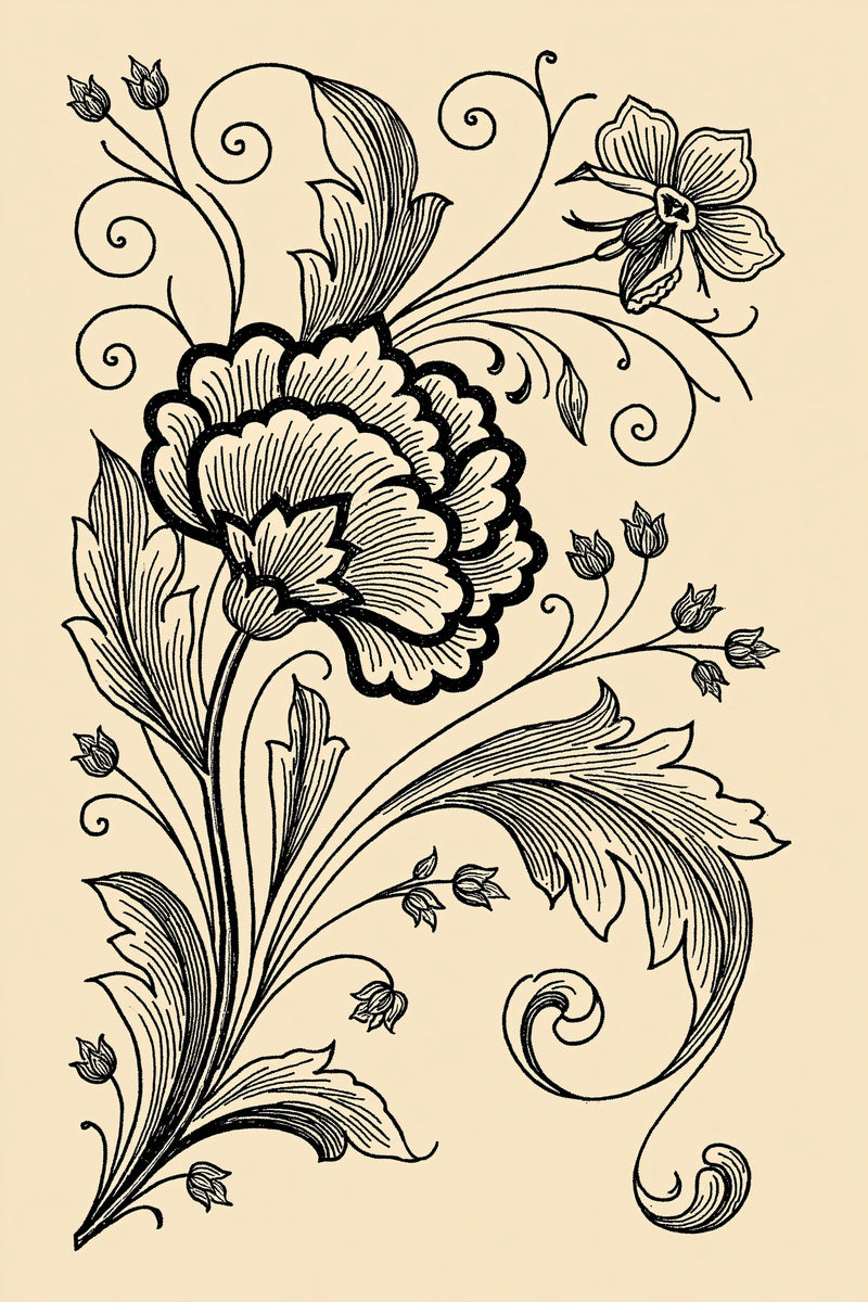 Jacobean And 02 from Jacobean & Crewel Embroidery Book 2, a digital embroidery design reference for machine embroidery designs, embroidery patterns and embroidery design reference.