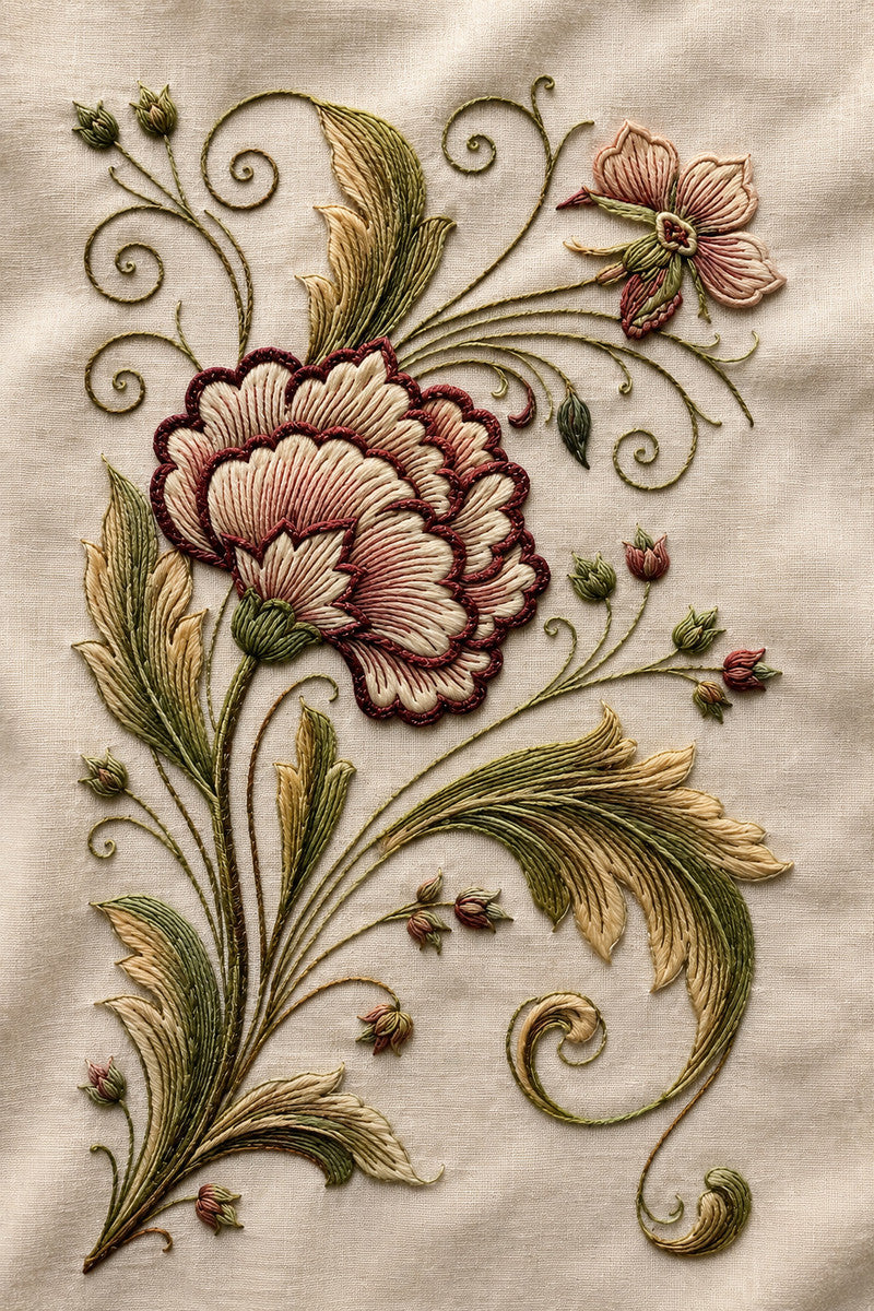 Jacobean And from Jacobean & Crewel Embroidery Book 2, a digital embroidery design reference for machine embroidery designs, embroidery patterns and embroidery design reference.