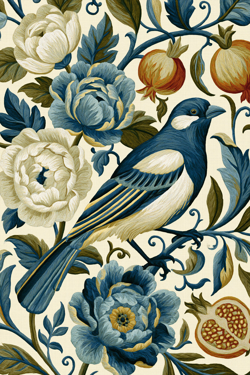 Jacobean Bird Panel 02 from Jacobean & Crewel Embroidery Book 3, a digital embroidery design reference for machine embroidery designs, embroidery patterns and embroidery design reference.