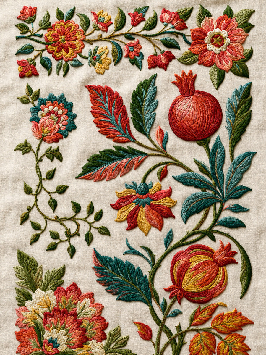 Jacobean Border And Corner Set 02 from Jacobean & Crewel Embroidery Book 3, a digital embroidery design reference for machine embroidery designs, embroidery patterns and border and edge embroidery.