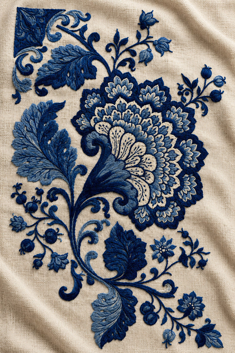 Jacobean Home Textile Collection Plate 02 from Jacobean & Crewel Embroidery Book 3, a digital embroidery design reference for machine embroidery designs, embroidery patterns and embroidery design reference.