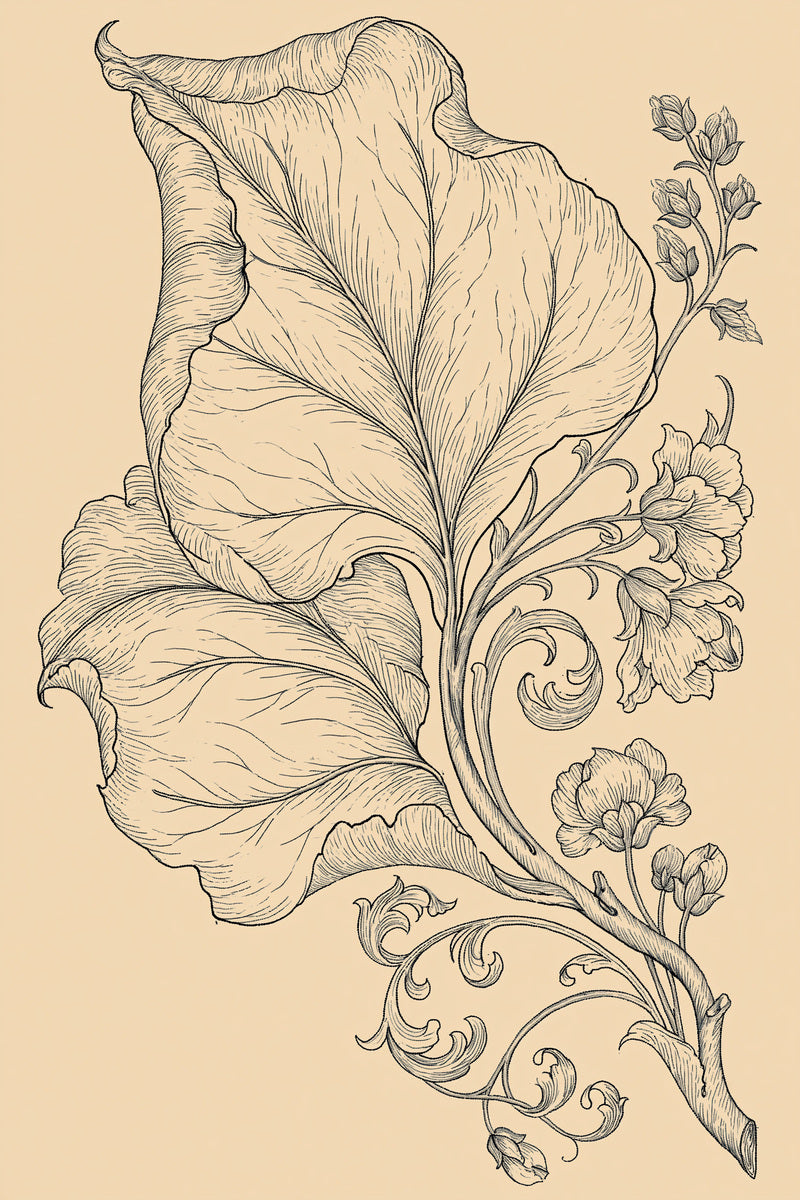 Jacobean Pillow Corner Arrangement 04 from Jacobean & Crewel Embroidery Book 3, a digital embroidery design reference for machine embroidery designs, embroidery patterns and corner embroidery.
