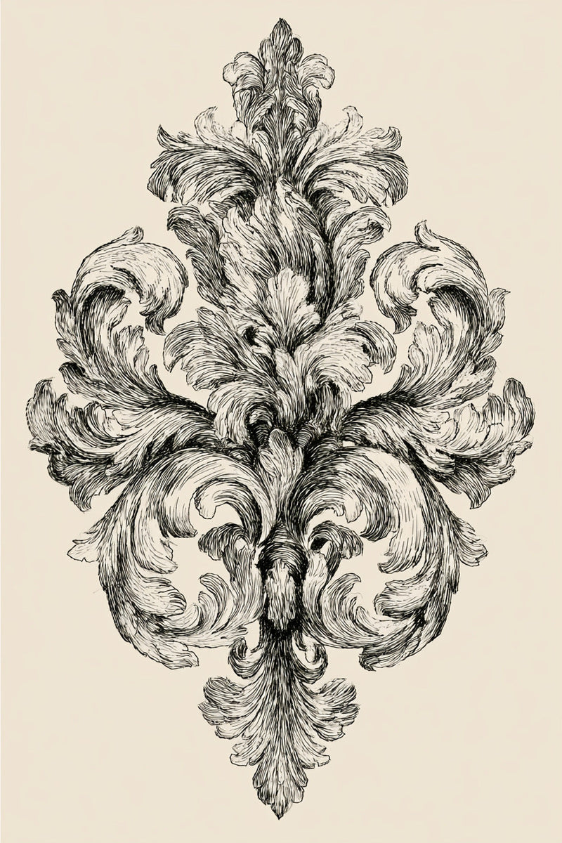 Jumbo Baroque Centerpiece from Baroque Scrollwork & Luxury Ornament Book 4, a digital embroidery design reference for machine embroidery designs, embroidery patterns and embroidery design reference.