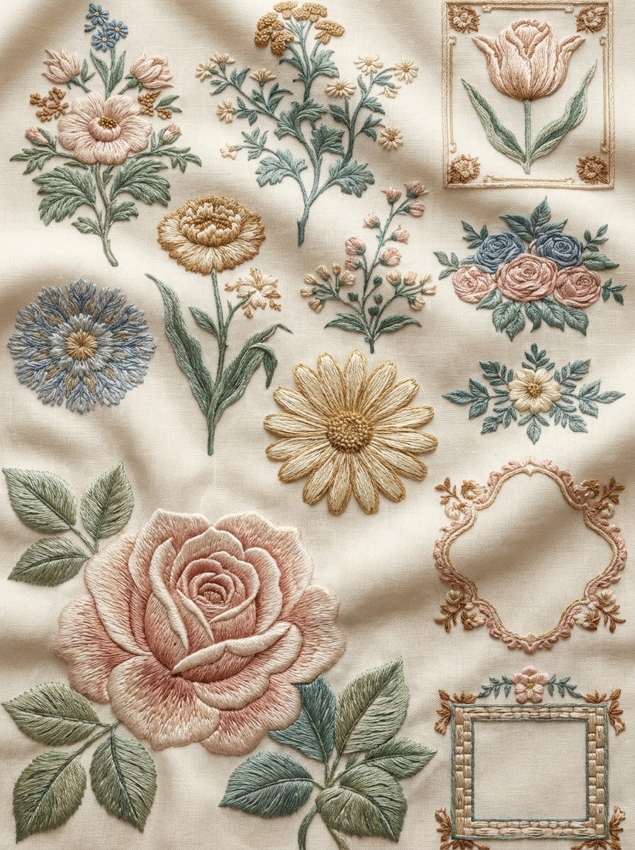 Jumbo Embroidery Complete Study Plate Png from Jumbo - Large Scale Designs Book 3, a digital embroidery design reference for machine embroidery designs, embroidery patterns and embroidery design reference.
