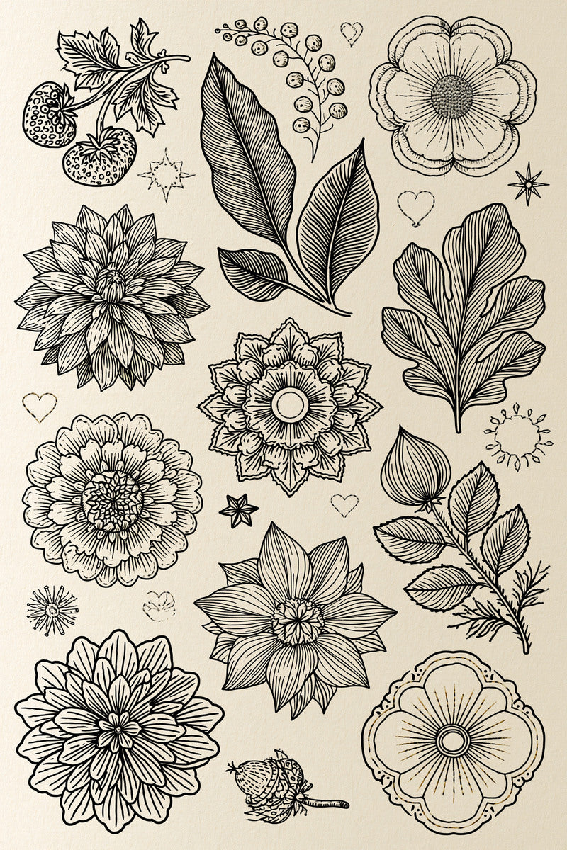 Jumbo Embroidery Pattern Book Plate 02 from Jumbo - Large Scale Designs Book 4, a digital embroidery design reference for machine embroidery designs, embroidery patterns and embroidery design reference.