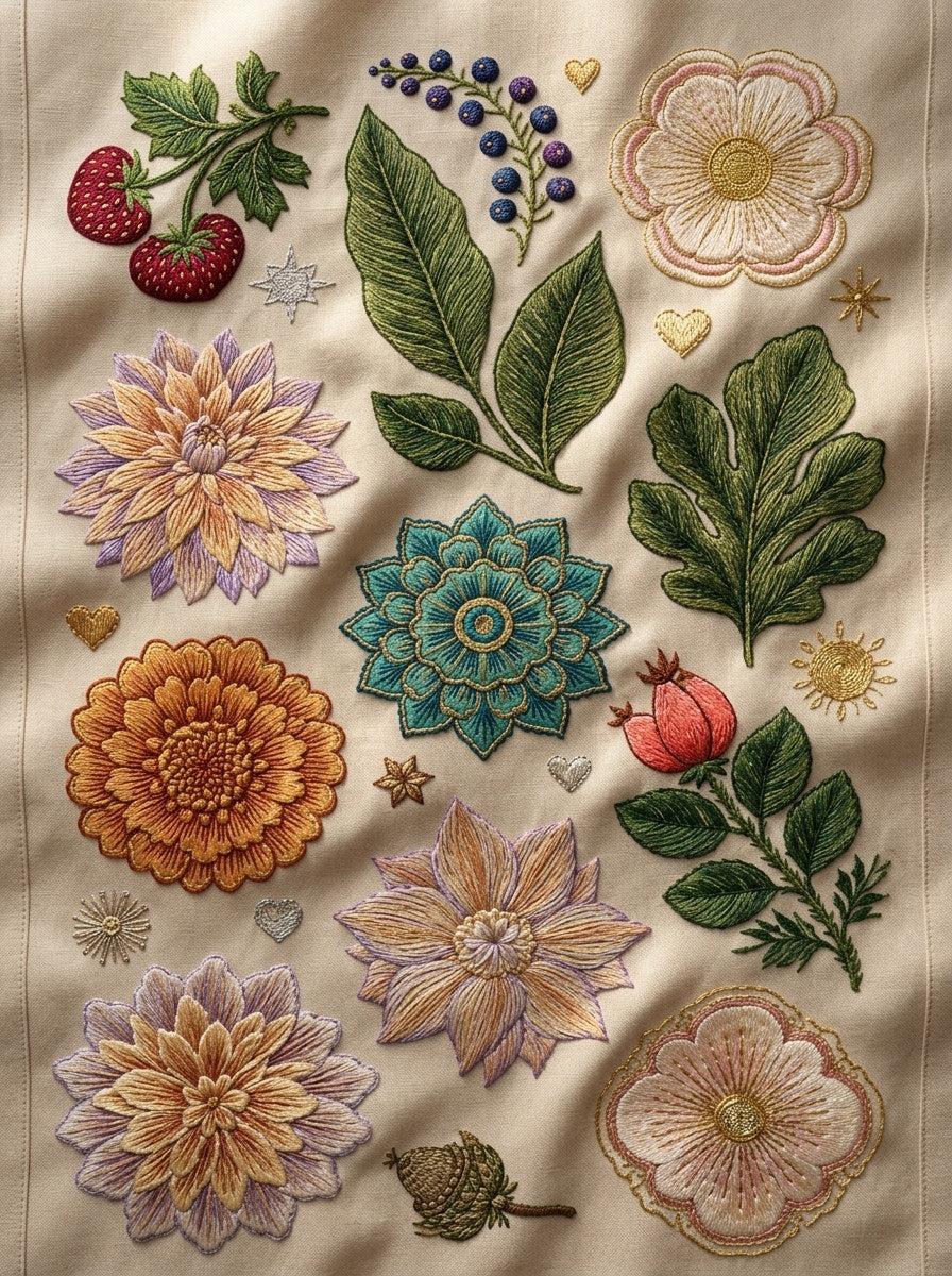 Jumbo Embroidery Pattern Book Plate 2 from Jumbo - Large Scale Designs Book 4, a digital embroidery design reference for machine embroidery designs, embroidery patterns and embroidery design reference.