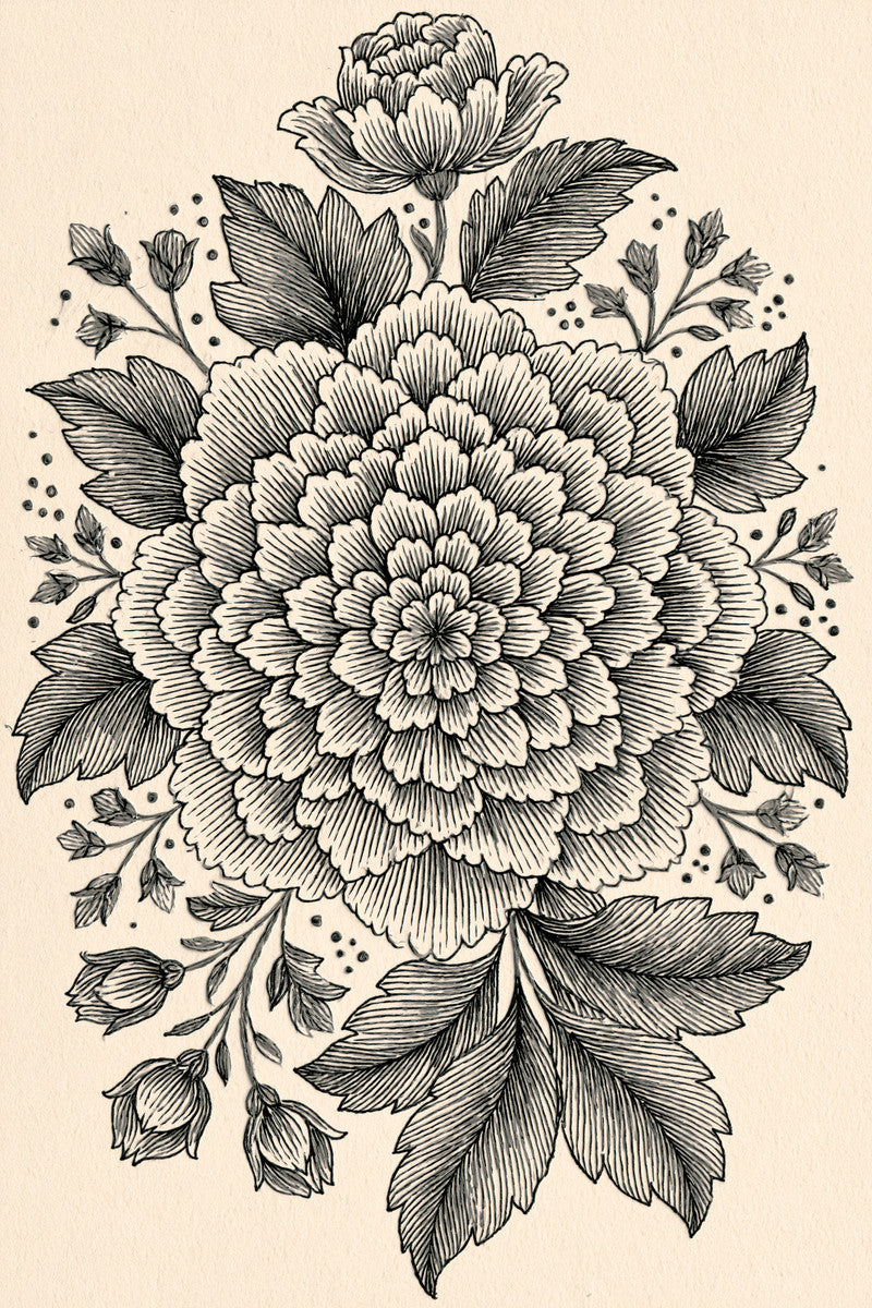 Jumbo Floral Medallion Jumbo Embroidery from Jumbo - Large Scale Designs Book 2, a digital embroidery design reference for machine embroidery designs, embroidery patterns and botanical and floral embroidery.