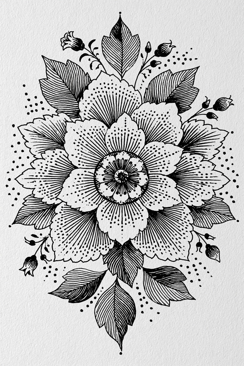 Jumbo Floral Medallion Jumbo Embroidery from Jumbo - Large Scale Designs Book 4, a digital embroidery design reference for machine embroidery designs, embroidery patterns and botanical and floral embroidery.