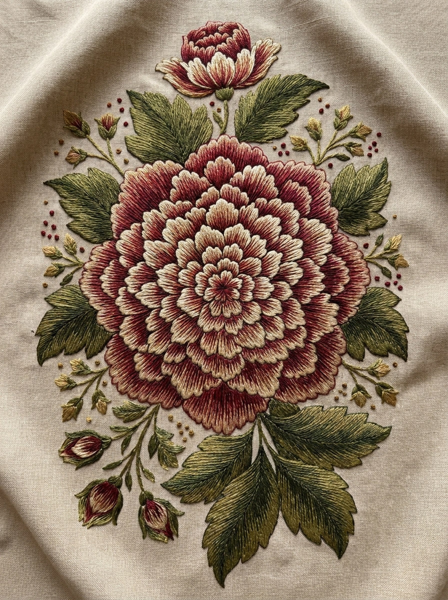 Jumbo Floral Medallion Jumbo Embroidery Png from Jumbo - Large Scale Designs Book 2, a digital embroidery design reference for machine embroidery designs, embroidery patterns and botanical and floral embroidery.