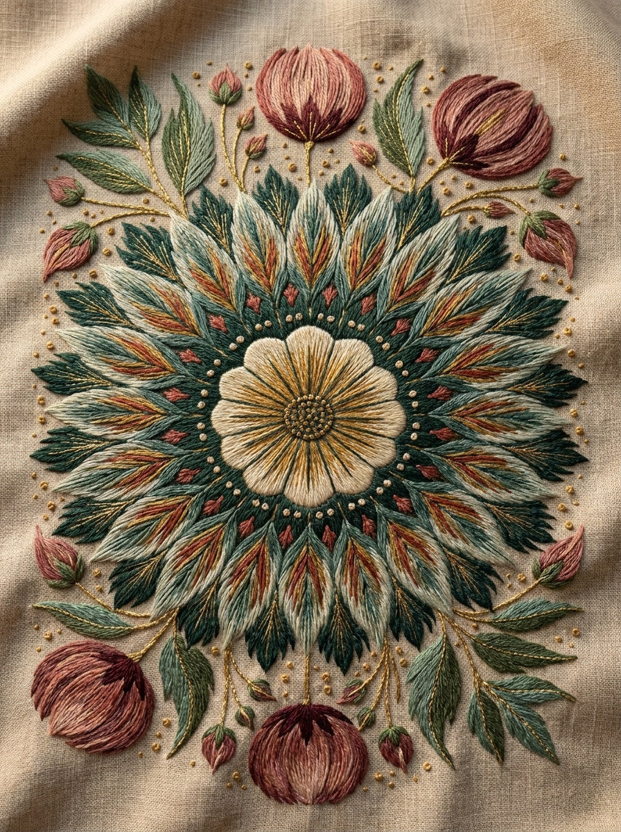 Jumbo Floral Medallion Jumbo Embroidery Png from Jumbo - Large Scale Designs Book 3, a digital embroidery design reference for machine embroidery designs, embroidery patterns and botanical and floral embroidery.