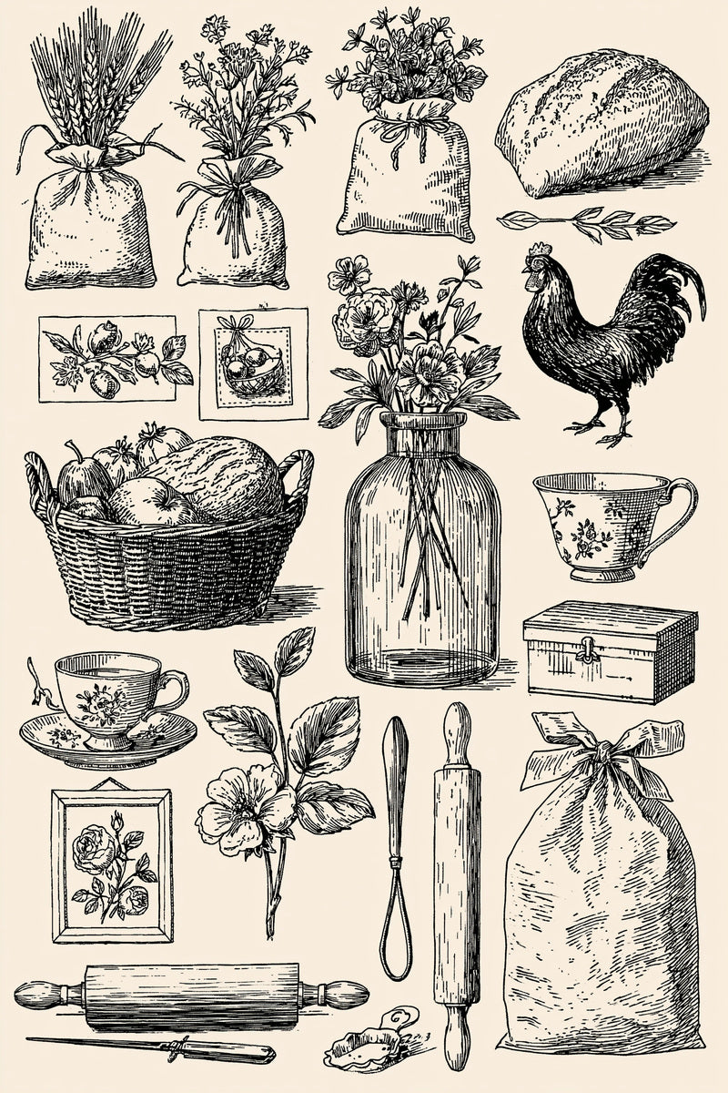 Kitchen Pouch And Home Linen from Kitchen Towels & Aprons Embroidery Book 4, a digital embroidery design reference for machine embroidery designs, embroidery patterns and linen and home textile projects.