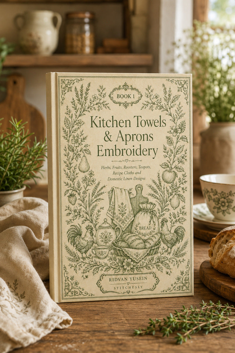 Kitchen Towels And Aprons Embroidery 1 Book 02 from Kitchen Towels & Aprons Embroidery Book 1, a digital embroidery design reference for machine embroidery designs, embroidery patterns and linen and home textile projects.