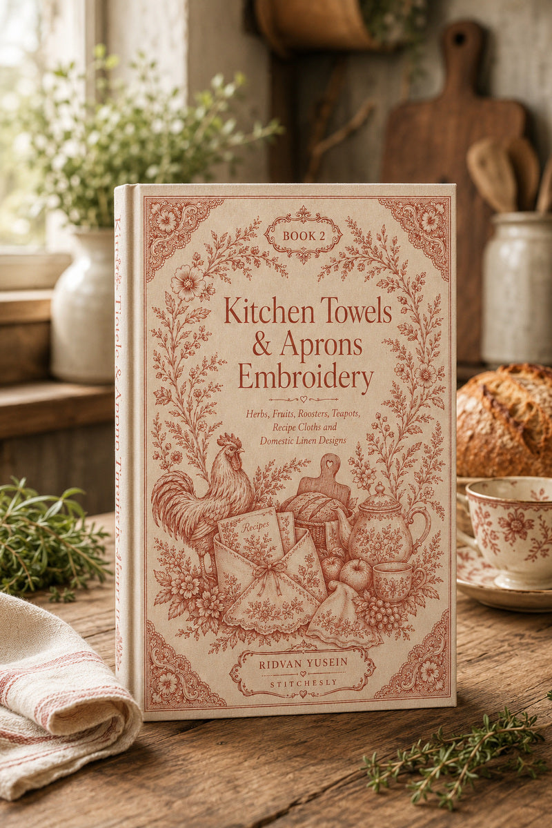Kitchen Towels And Aprons Embroidery 2 Book 03 from Kitchen Towels & Aprons Embroidery Book 2, a digital embroidery design reference for machine embroidery designs, embroidery patterns and linen and home textile projects.